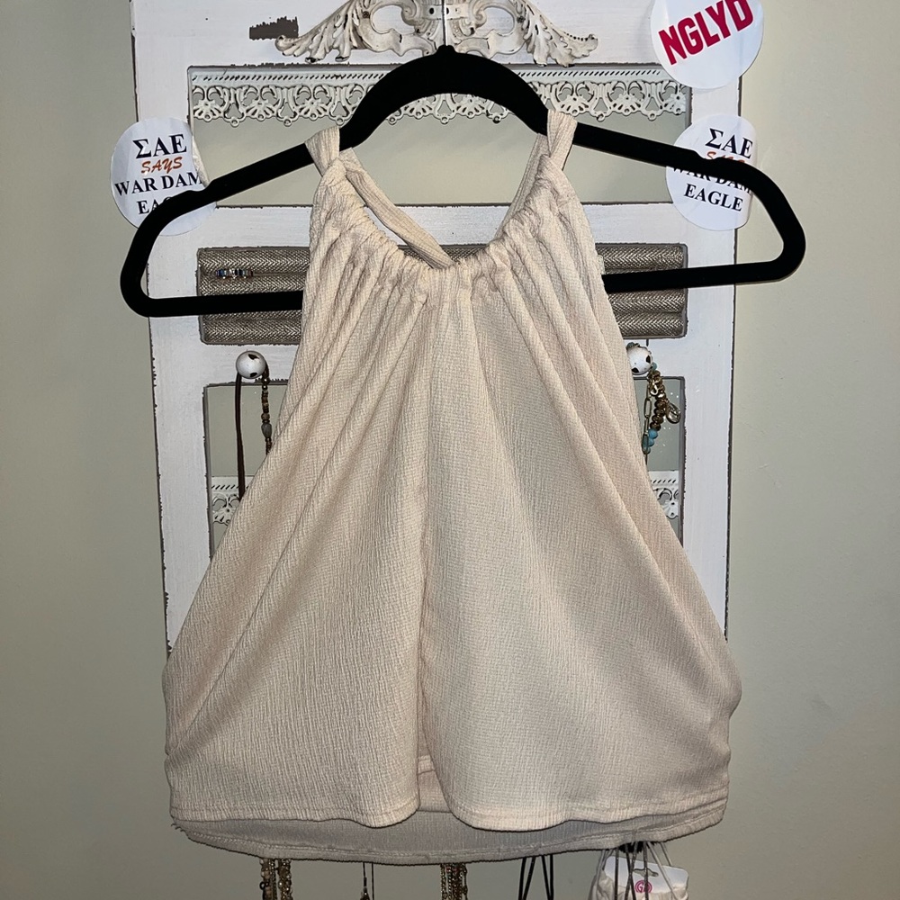 Halter neck sleeveless top